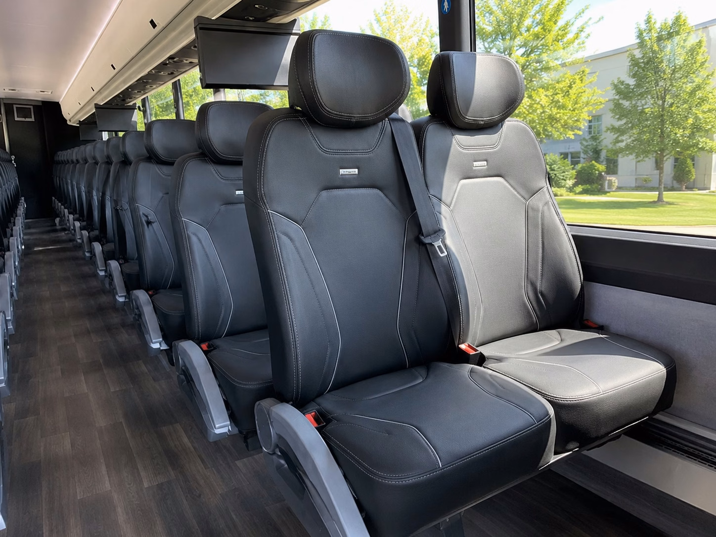 56 passenger charter bus interior